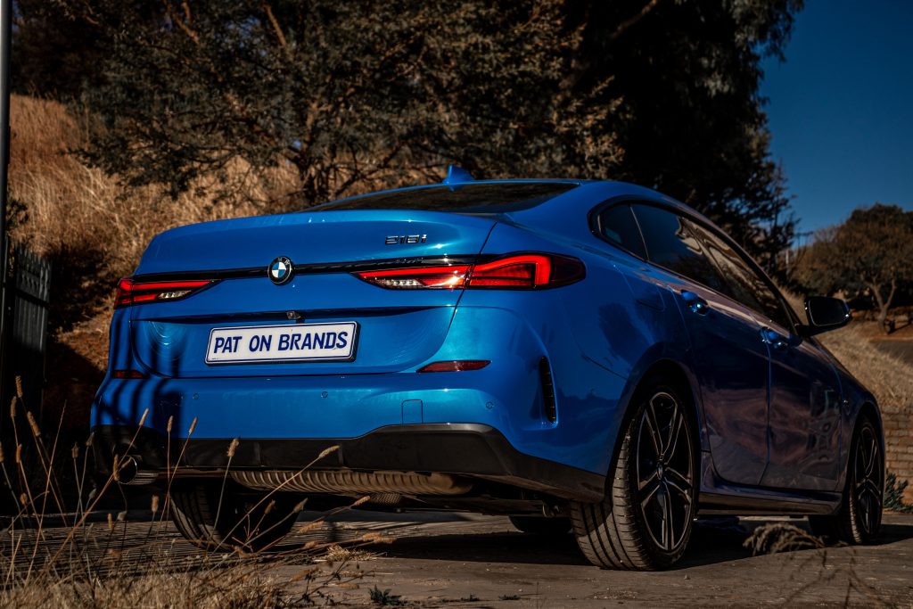 Rear view the BMW 218i Gran Coupe