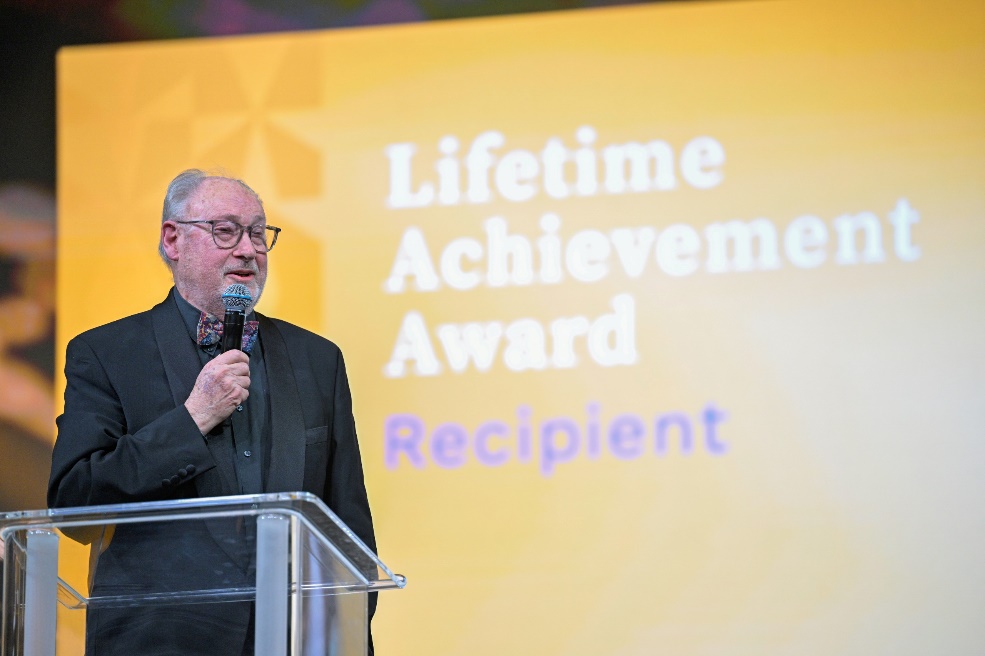 Jeremy Sampson receives the Lifetime Achievement Award at the MAAs