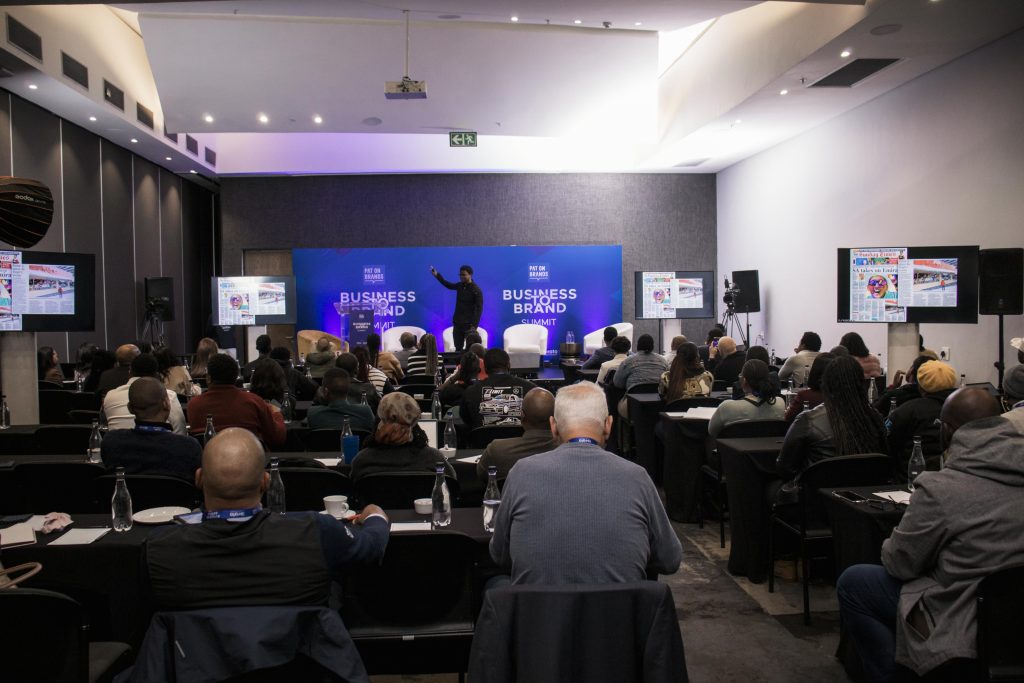 Miles Kubheka speaking at the Business to Brand Summit