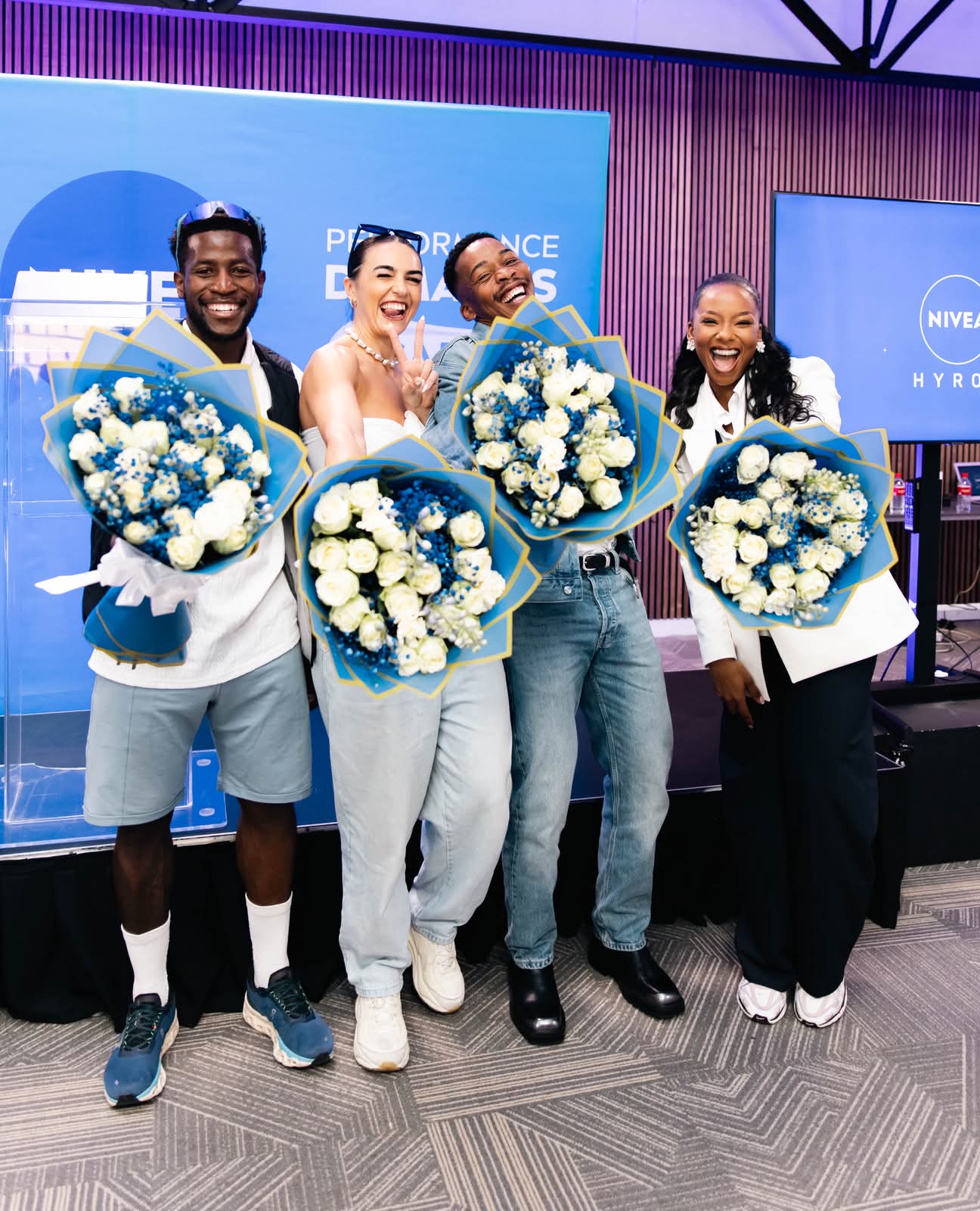 Fitness influencers Unathi Mkhize, Teal Hogg, Khanya Mboze and Siya Molefe