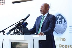 SARB Governor Lesetja Kganyago at the launch of the new SARB R2 coins