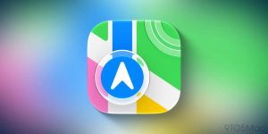 Local business advertisement appearing in Apple Maps on an iPhone