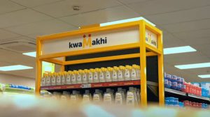 Shelving and product range inside KwaMakhi stores