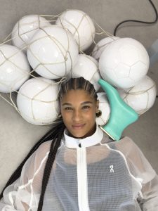 Sydney Schertenleib featured in the On Enters Football campaign