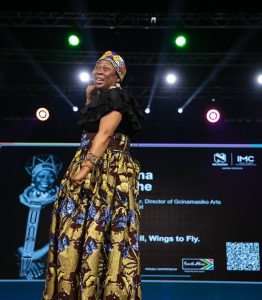 Dr Gcina Mhlophe at the imc