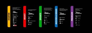 DStv new package line-up with Starter, Select, Sports and Movies & Series options