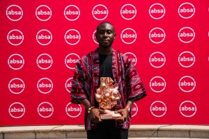 Absa L’Atelier 2026 award winners Reginald Boateng, Emmanuel Chisenga, Segun Owolabi and Treasure Mlima