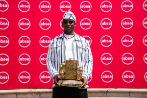 Absa L’Atelier 2026 award winners Reginald Boateng, Emmanuel Chisenga, Segun Owolabi and Treasure Mlima
