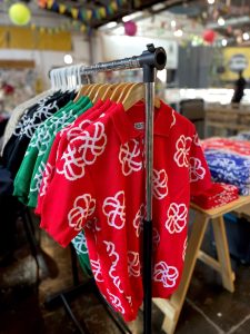 Detail of a Flower Club garment
